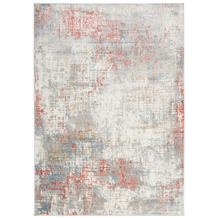 Borough Wharf Devola Flatweave Grey/Beige Rug Wayfair.co.uk